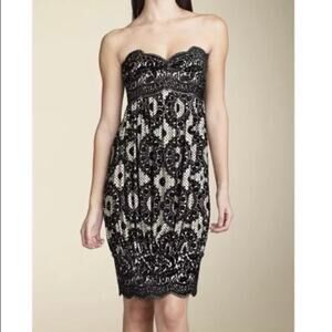 NEW Diane Von Furstenberg Black Velvet Lace Floral Marcella Party Dress Size 6